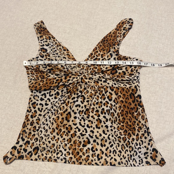 Vintage Y2K cheetah print twist from tank top size m - Picture 5 of 6